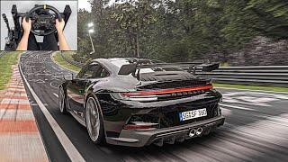 Porsche 911 GT3 Nurburgring Nordschleife  Forza Motorsport  Steering Wheel Gameplay