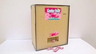 How to make Chewing Gum vending machine from Cardboard Very easily