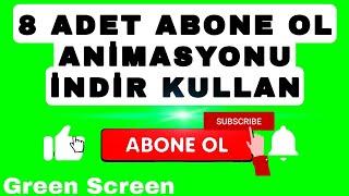 Youtube ABONE OL Butonu Animasyonu Green Screen