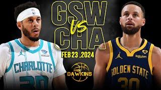 Golden State Warriors vs Charlotte Hornets Full Game Highlights  Feb 22 2024  FreeDawkins