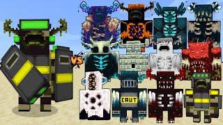 Riot Warden vs All Wardens in Minecraft - Riot Warden vs Warden Evolution & Warden Plus