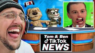 Talking Tom & Bens Tik Tok NEWS Show interrupted Over and Over and Over and Over and Over  FGTeeV