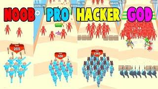 CROWD EVOLUTION in NOOB vs PRO vs HACKER vs GOD Level 79 - 95