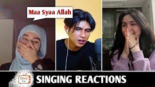 Ukhti Maroko ini seneng banget setelah di nyanyiin lagu Ramadhan  SINGING REACTIONS OmeTV