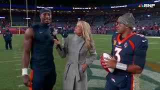 Courtland Sutton and Russell Wilson post-game interview Sunday Night Football  Vikings vs Broncos 