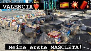 Blitzschläge & Saluts hämmern durch die Stadt Meine erste Mascleta in Valencia SPANIEN 