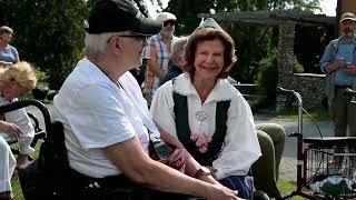 Queen Silvia of Sweden attends at Pensioners Day at Ekebyhov Palace Park