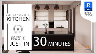 Revit  Modeling the modern KITCHEN in just 30 minutes  PART 1