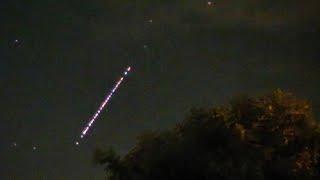 SpaceX Starlink satellites racing across the night sky near Phoenix on 7172023