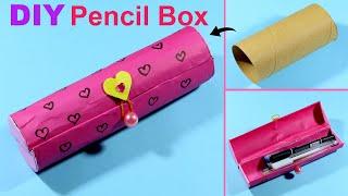 How to Make Pencil Box at Home  DIY Pencil Box from Tissue Roll  Very Easy