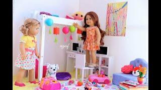 American Girl Doll Julies Bedroom  Setting Up And Cleaning