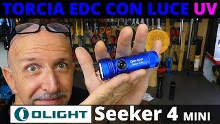 Torcia EDC con luce UV Olight Seeker 4 mini. Lampada EDC Olight GOBER torcia Olight i3s EOS