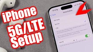 How To Use 5G iPhone 15 Pro Max & Older Turn 5G OnOff or LTE