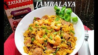 JAMBALAYA RICE MADE EASY Delicious Zatarains Sausage and Shrimp Jambalaya