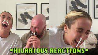 Couple Tries the Nose Wax Challenge *Hilarious Reactions*  WooGlobe Funnies