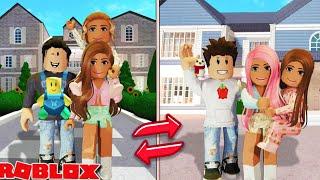 WIFE SWAP ON BLOXBURG FOR 24 HOURS  Roblox Roleplay