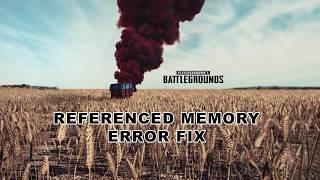 PlayerUnkown Battlegrounds  Memory Error Fix