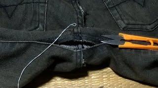 manual sewing tutorial for jeans