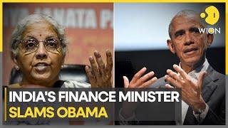 Indian FM Nirmala Sitharaman hits back at Barack Obama  WION Newspoint  Latest English News