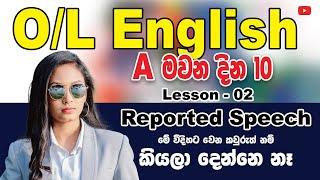 REPORTED SPEECH IN ENGLISH  Spoken English For Beginners In Sinhala