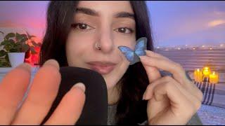 ASMR Super close to the mic just like you asked  mouth sounds tapping tracing mic scratching...