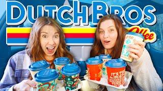 We Try ALL of DUTCH BROS COFFEE for the First Time - Is It Better Than STARBUCKS?