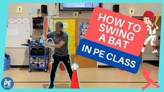 How to Swing a Bat  PE Lesson Intro to Batting Cues 