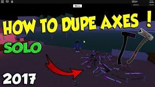 HOW TO DUPE AXES SOLO  Roblox Lumber Tycoon 2