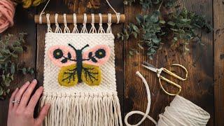 3D Butterfly WEAVING + Needle Felting