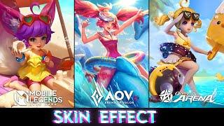 Nana vs Krixi vs Kingyo  Summer Skins Effect l MLBB AOV OA