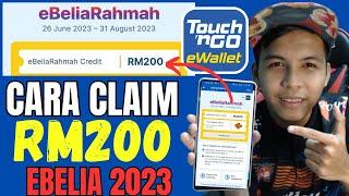 Cara Tebus RM200 e-Wallet  Touch N Go Ewallet  Claim e-Tunai Belia Rahmah 2023