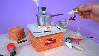 Amazing DIY Mini Brick Stove  Mini Construction Project