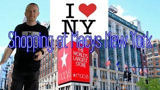 Busy shopping day at Macys Herald Square New York City