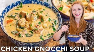 Smoky Bacon Creamy Chicken Gnocchi Soup - The BEST Chicken Soup