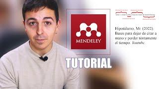 Deja de poner citas y referencias a mano MENDELEY paso a paso  Tutorial  Mr. Hipotálamo