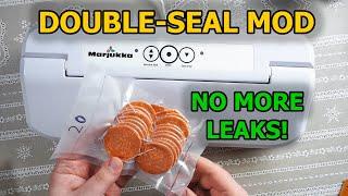 Double Sealing Vacuum Sealer Makes Perfects Seals NO MORE LEAKS