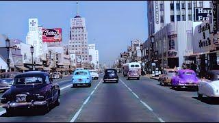 Early 1950s Los Angeles  4k and Remastered