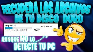 RECUPERA tus archivos del disco duro dañado TE ENSEÑO TODO EL PROCESO. Aunque NO lo detecte la PC