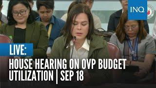 LIVE House hearing on OVP budget utilization  Sep 18