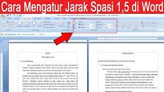 cara mengatur spasi 1 5 di word 2007 2010 2013 2016 dan 2019