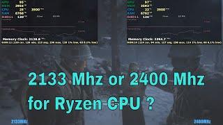 2400Mhz vs 2133 Mhz  RAM  Which is worth for ryzen ?