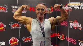 Female Bodybuilder Janeen Lankowski  Flexing  Posing  Interview  Olympia  Wings of Strength FBB