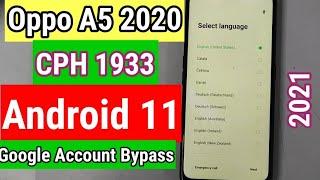 Oppo A5 2020 CPH1933 Android 11 FRP Bypass  without P.C New Trick 2022