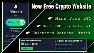 New Free Bitcoin Mining Website 2024  Free DOGECOIN Cloud Mining Website  Refer & Earn $10 Daily