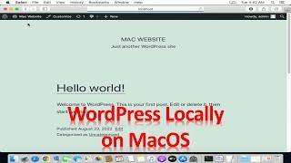 How to Install Wordpress Locally on Mac