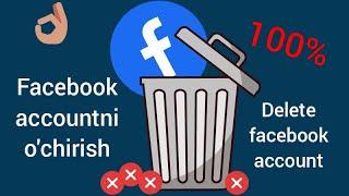 Facebook accountni ochirish  Delete facebook account