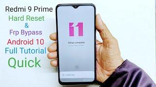 Redmi 9 Prime Frp Bypass Android 10 & Hard Reset  Pattern Unlock 2021