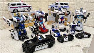 Police Car Transform Collection Police Car Toys Robot Mobil Polisi