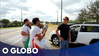 Bolsonaristas tentam impedir protesto contra ex-presidente em Orlando