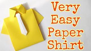 Origami Shirt and TieHow to Make Paper ShirtPaper shirt origamiMake paper shirt &Tie #origami